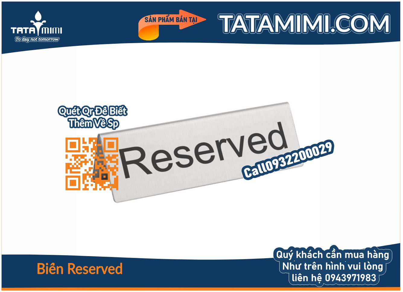 Tổng hợp 20 mẫu biển reserved bằng inox đặt bàn