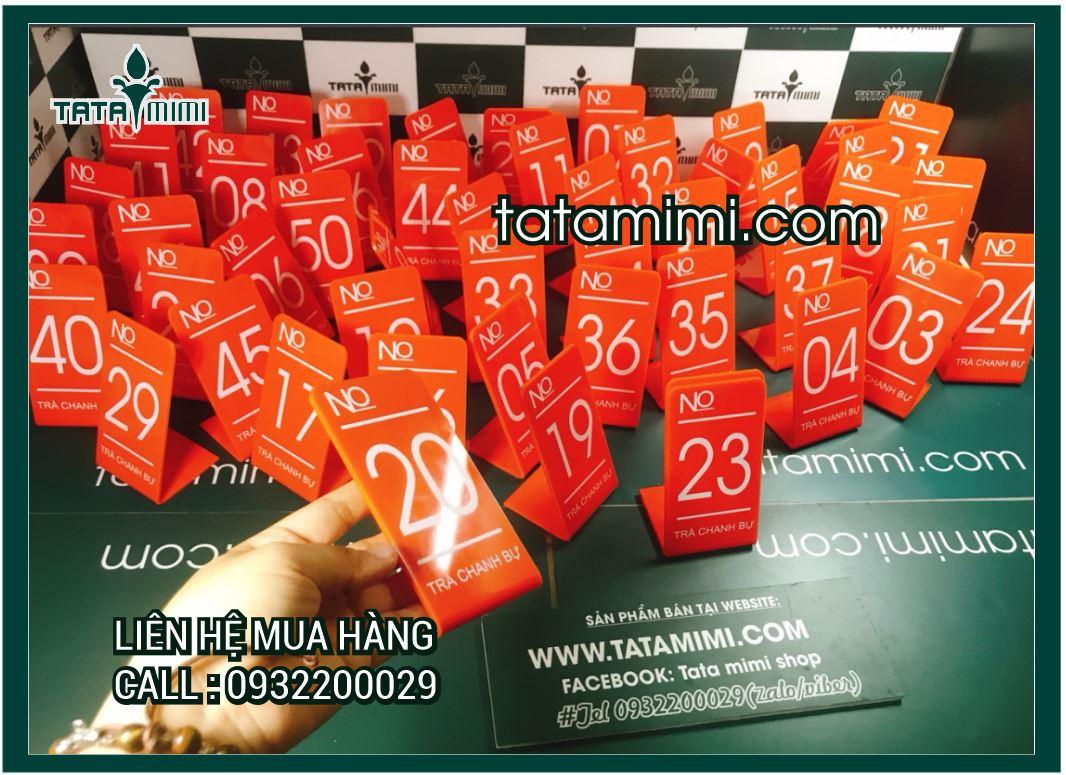 Mẫu biển số bàn đẹp cho quán cafe