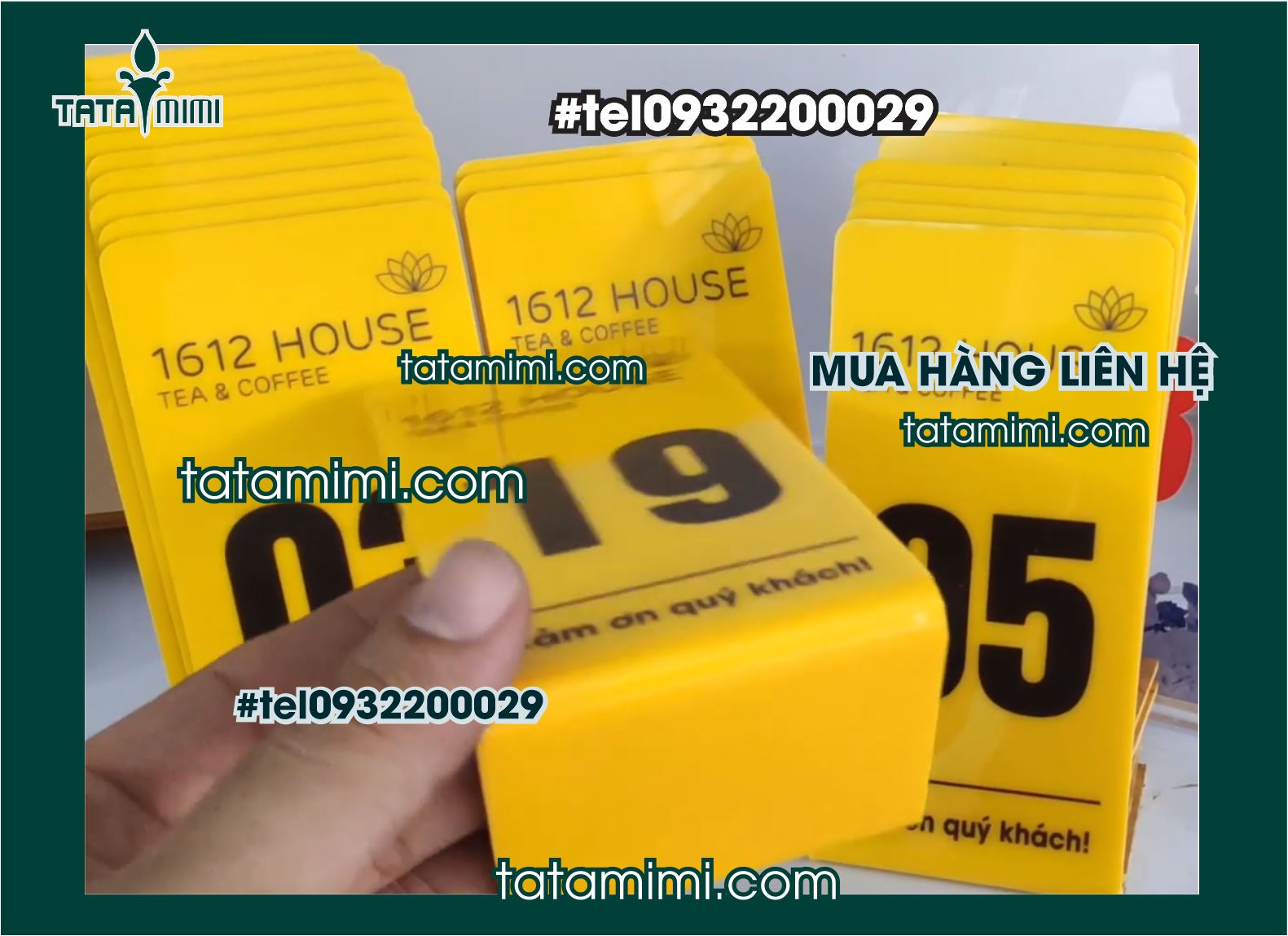 Kệ mica đánh số thứ tự