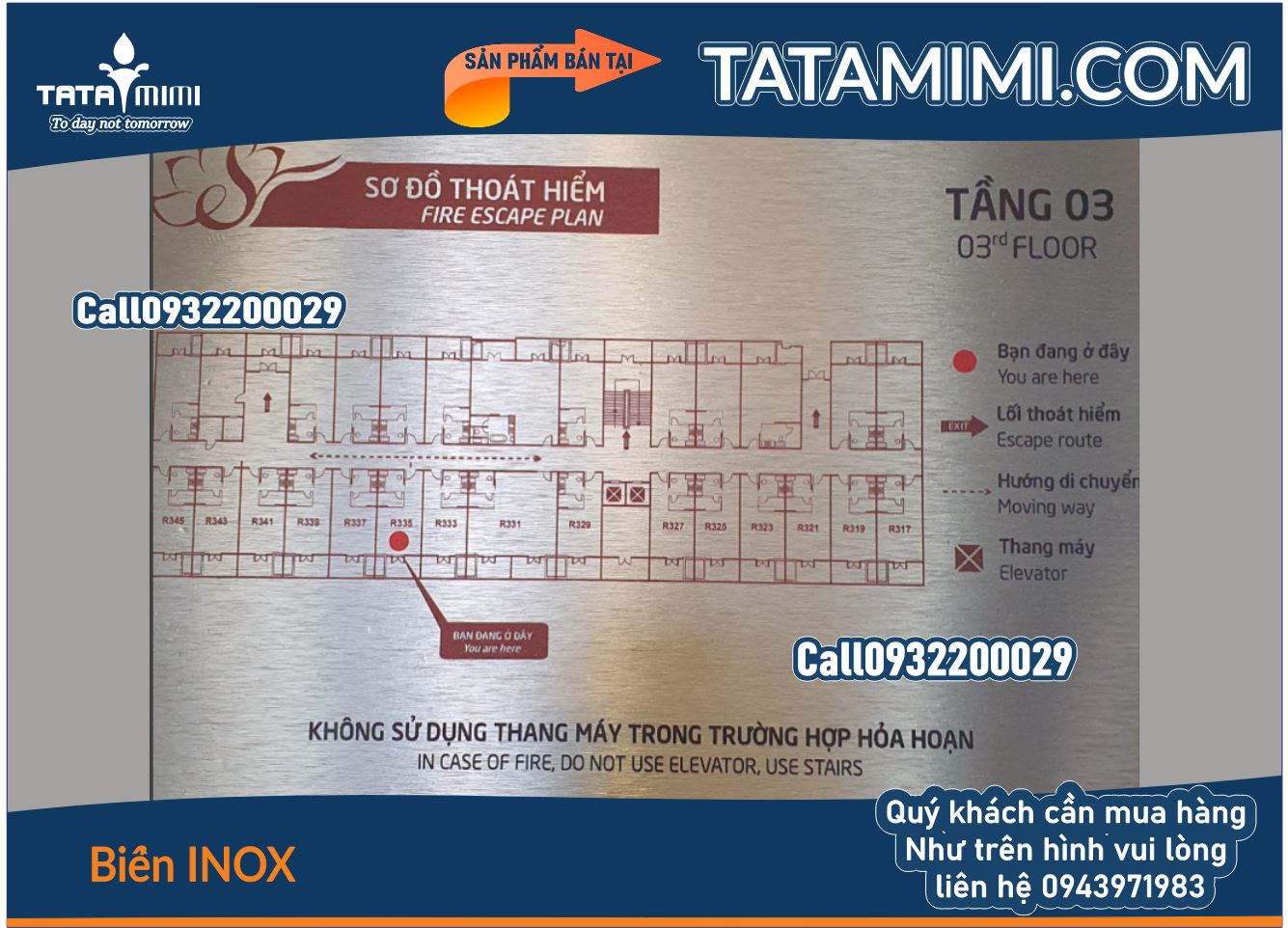 Market biển sơ đồ thoát hiểm