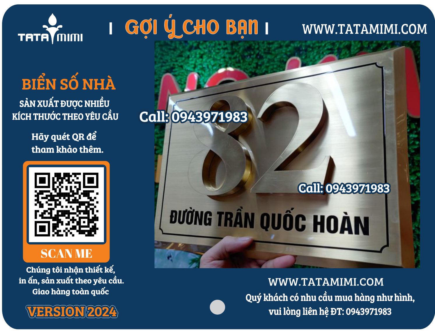Mẫu biển số nhà đẹp