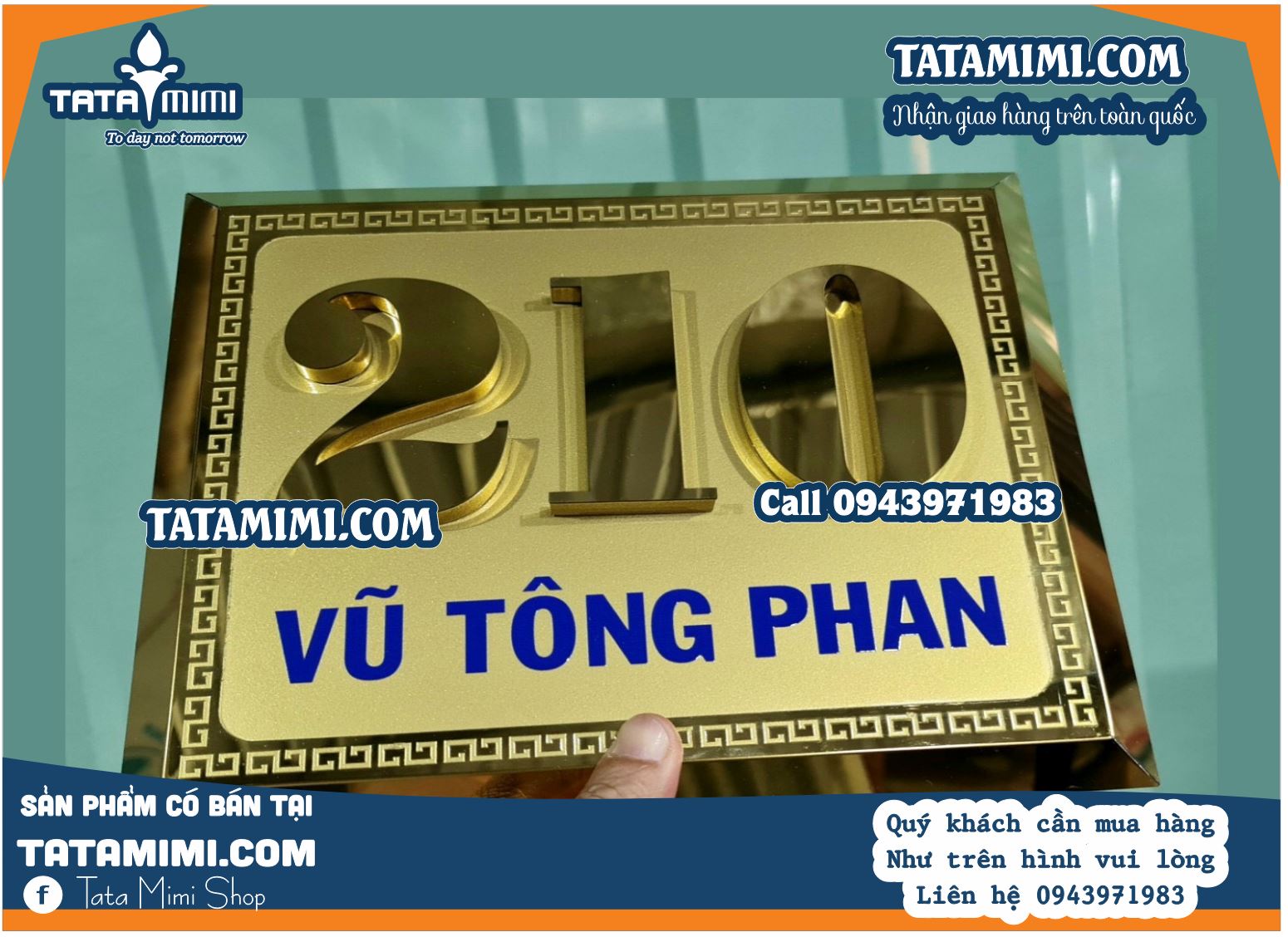 Biển số nhà làm từ inox