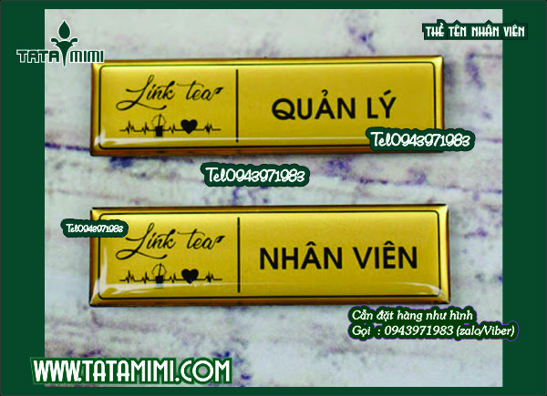 Biển tên nhân viên in trực tiếp gắn kim băng