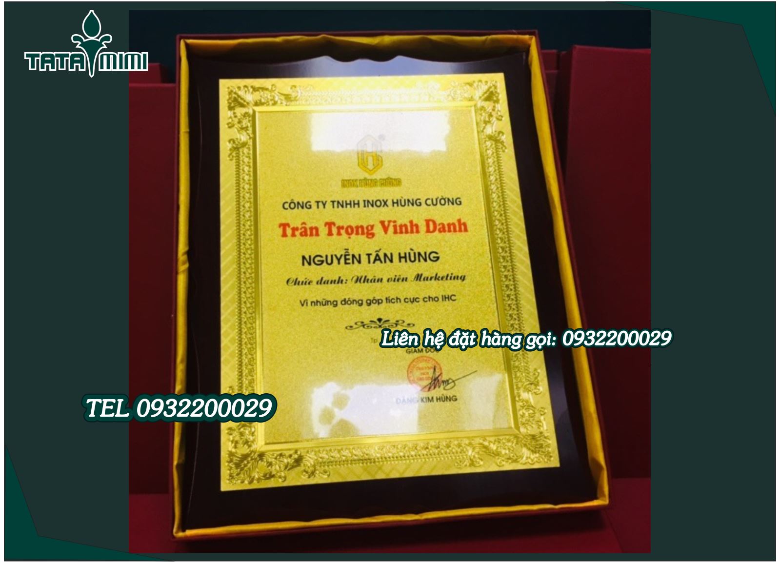 Địa chỉ sản xuất bảng vinh danh gỗ đồng 