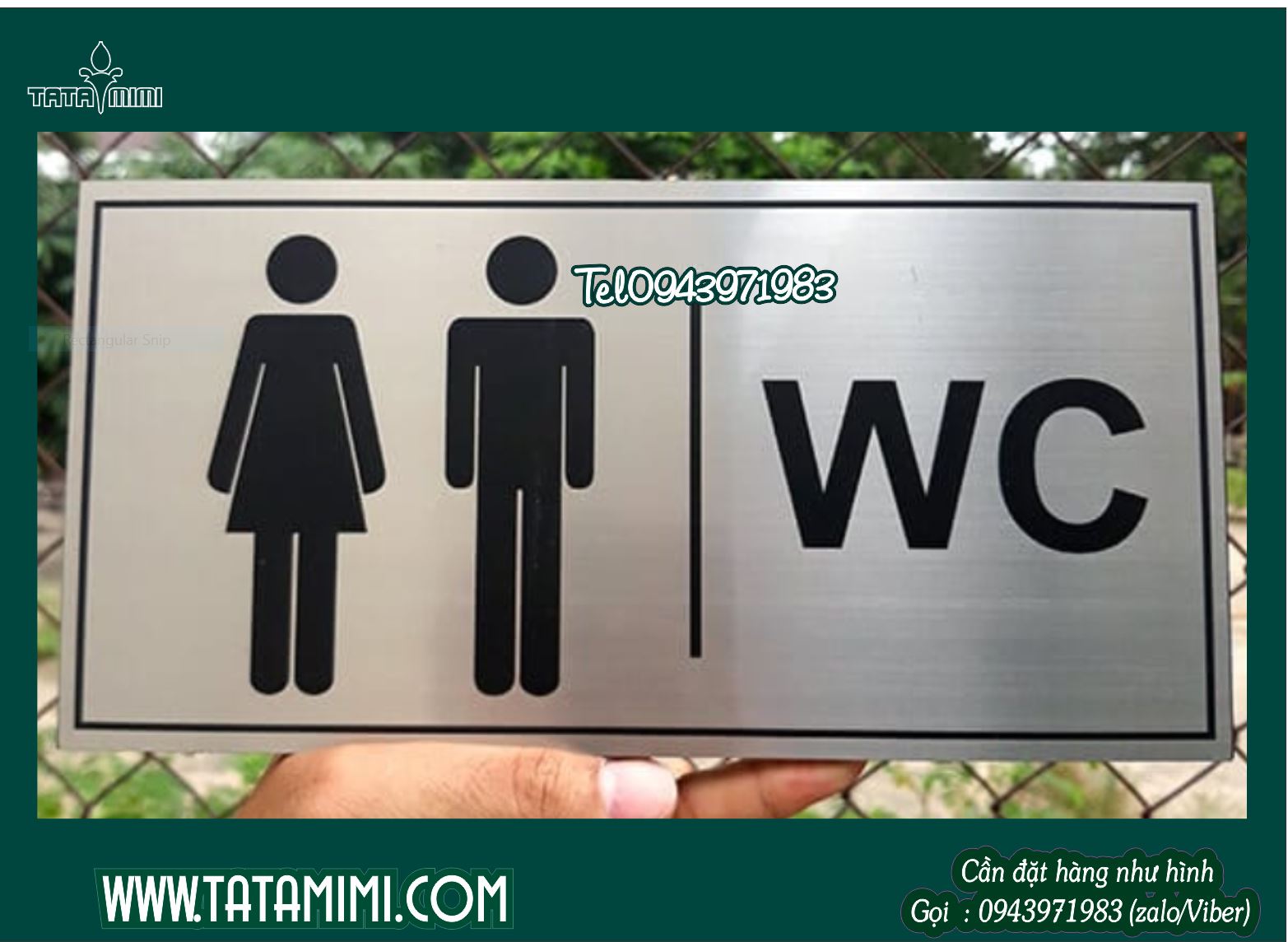 Biển restroom thể hiện sự sang trọng