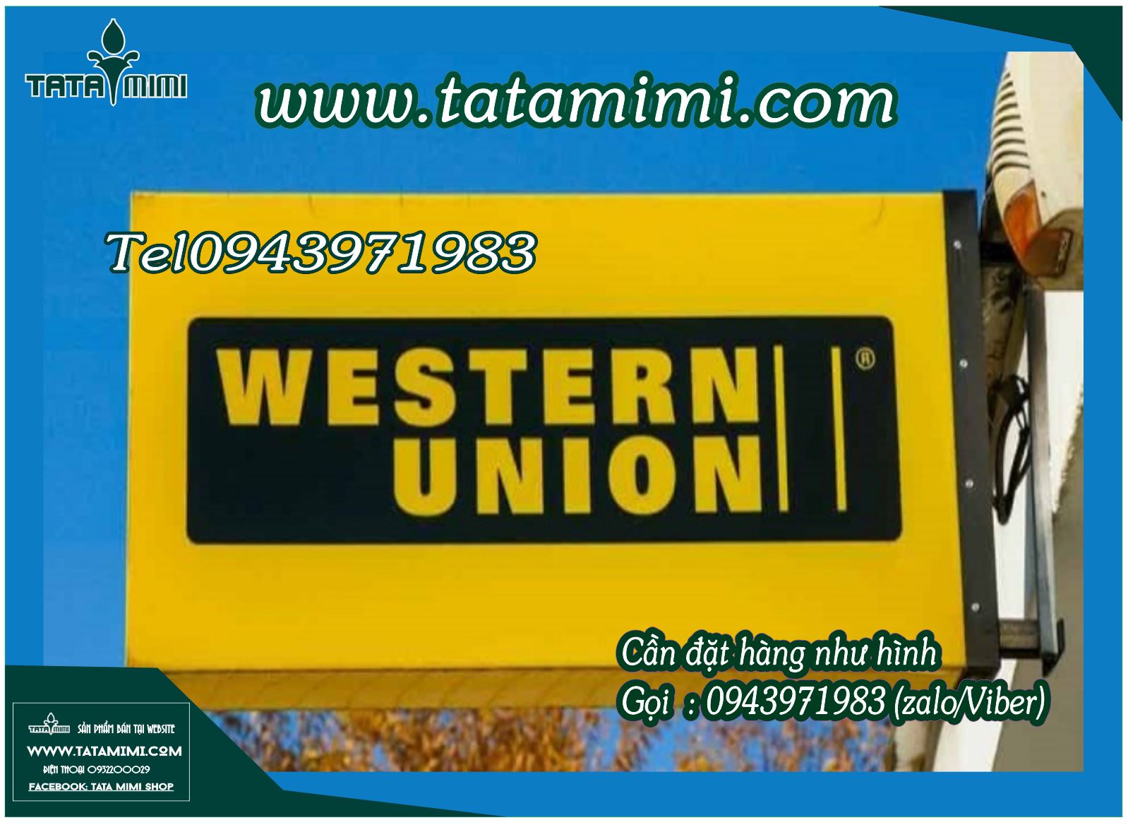 Chi tiết thông tin thiết kế quy cách biển western union