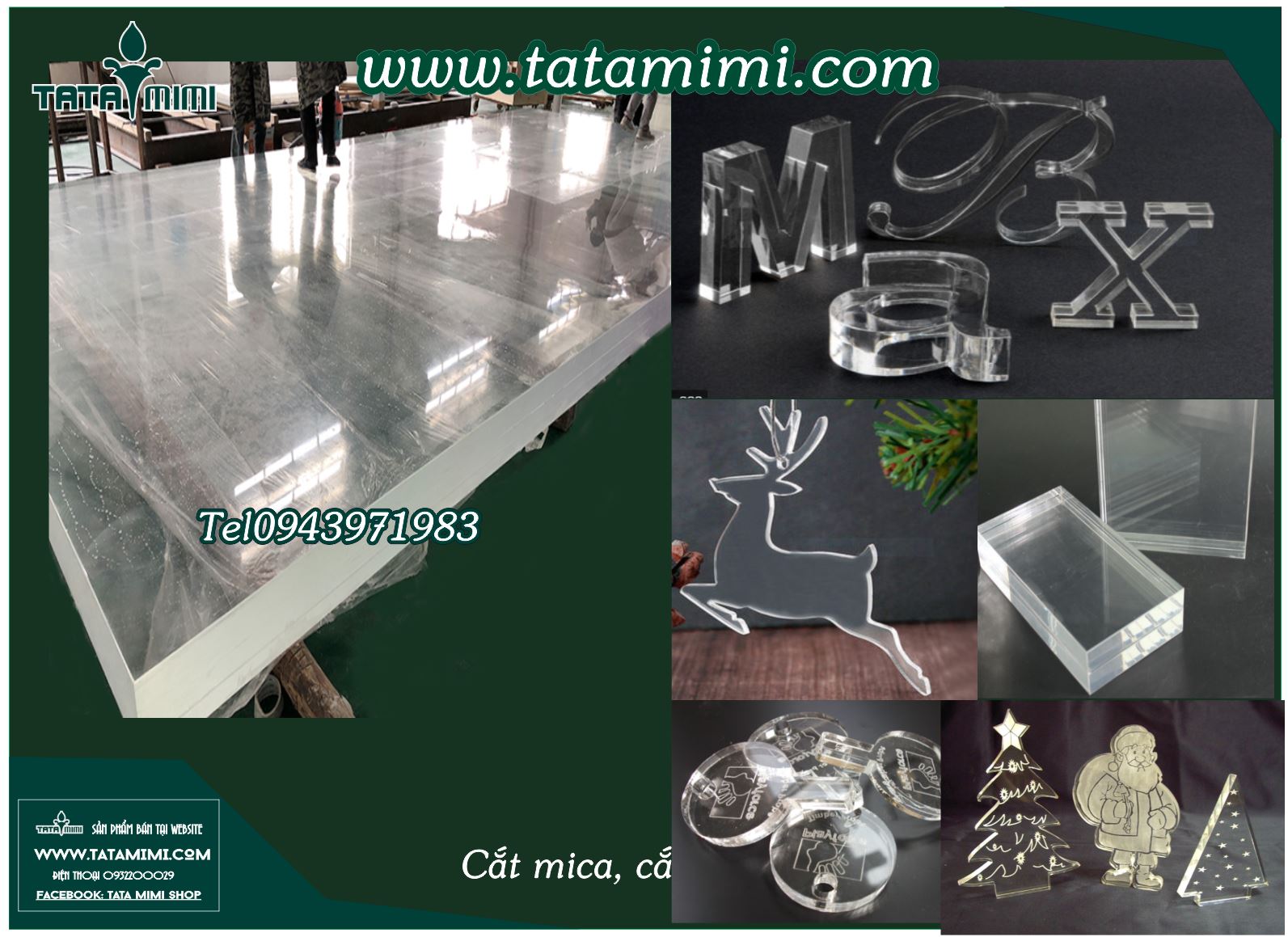 Chữ mica - chữ hút nổi - chữ mica có led