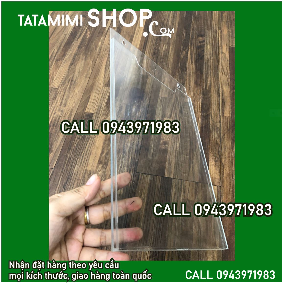 Kệ treo tường mica rộng nhất là bao nhiêu