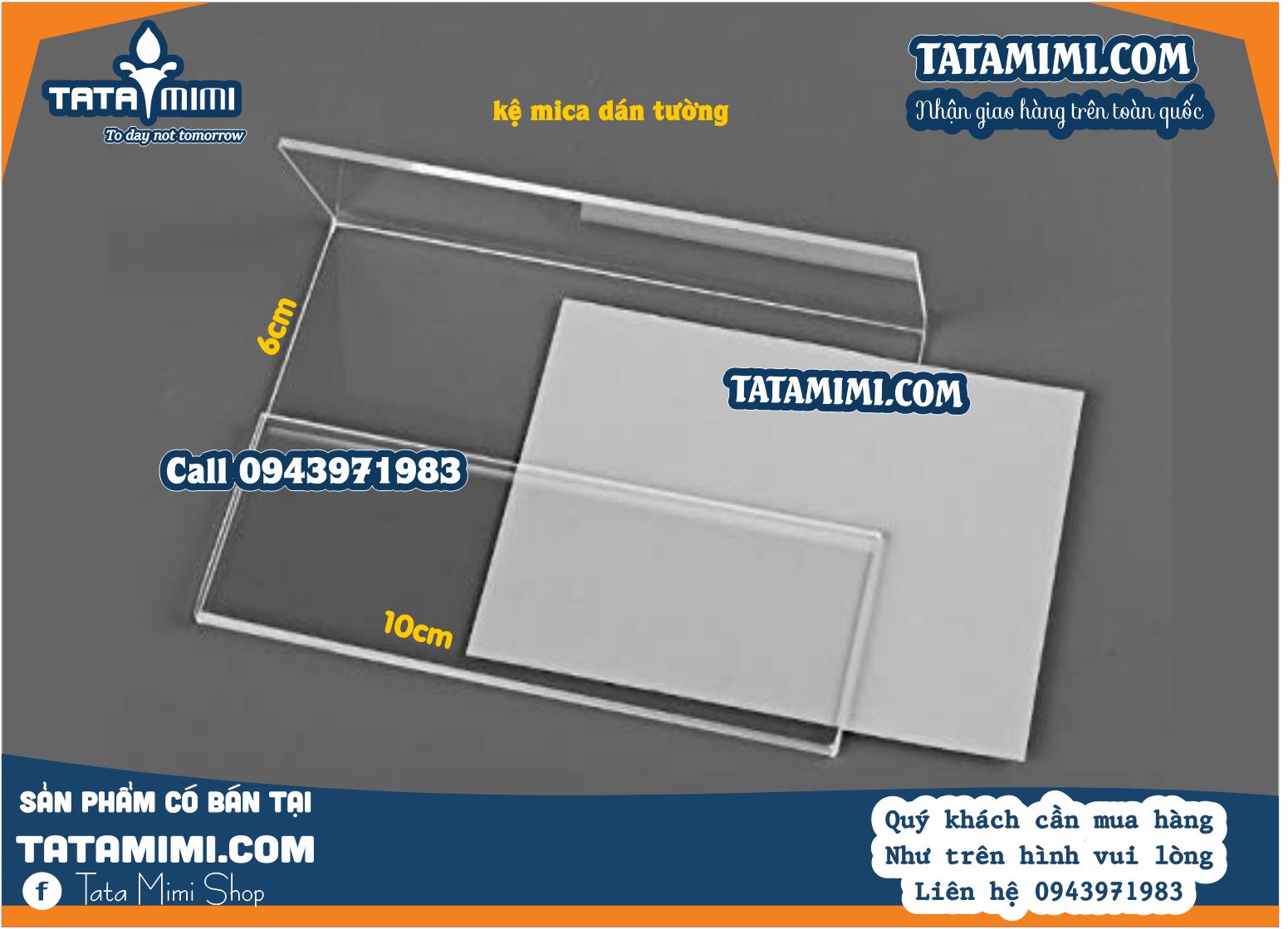 Có bán khay mica dán tường khổ A5