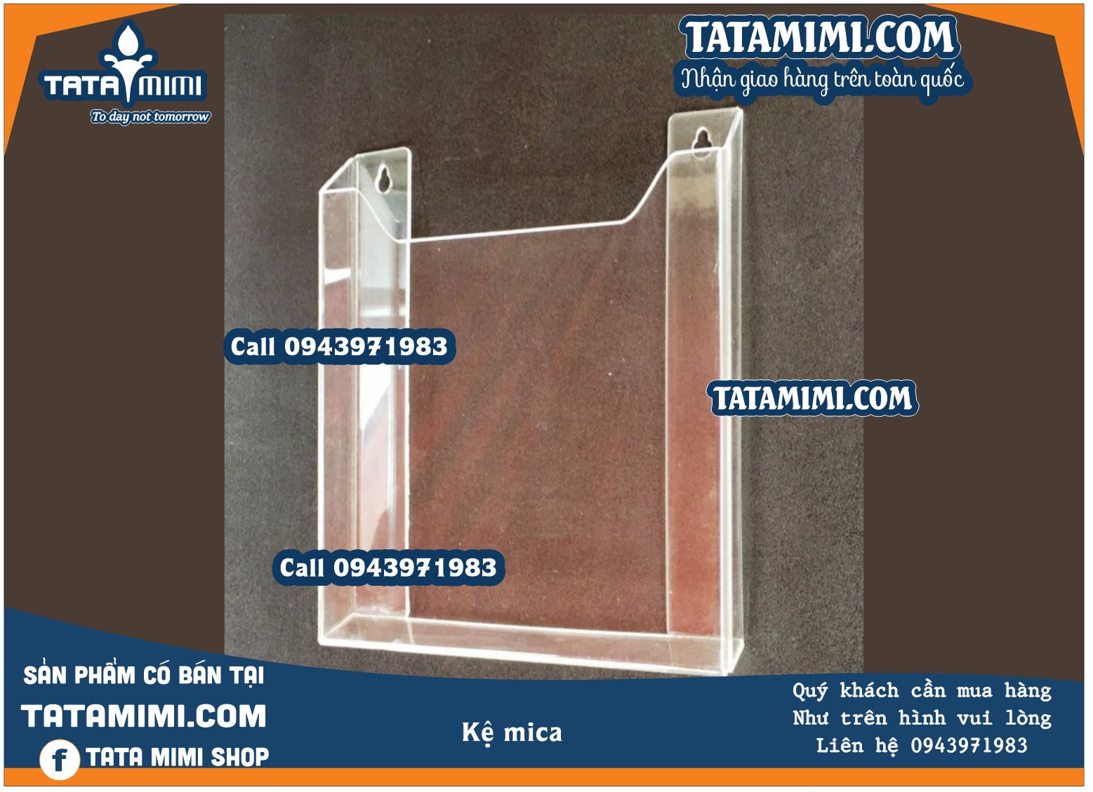 Kệ mica kệ checklist treo tường