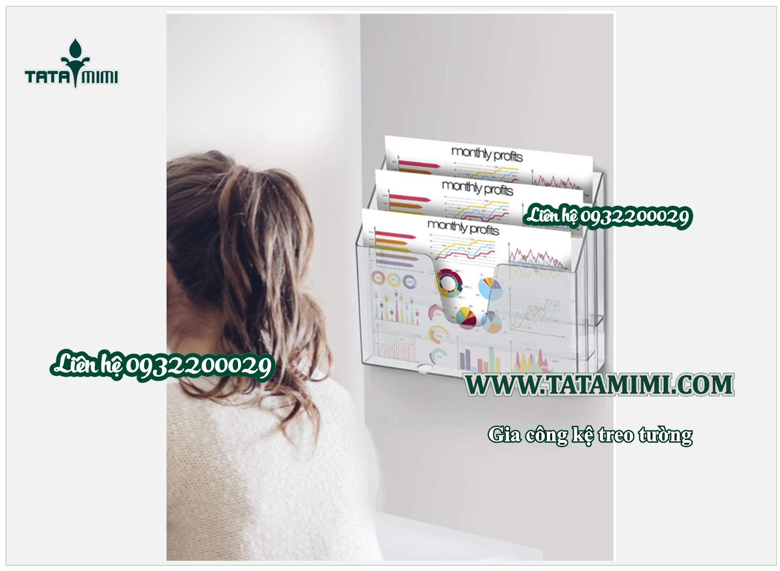  Kệ A4 nhiều ngăn để bàn hoặc treo tường 