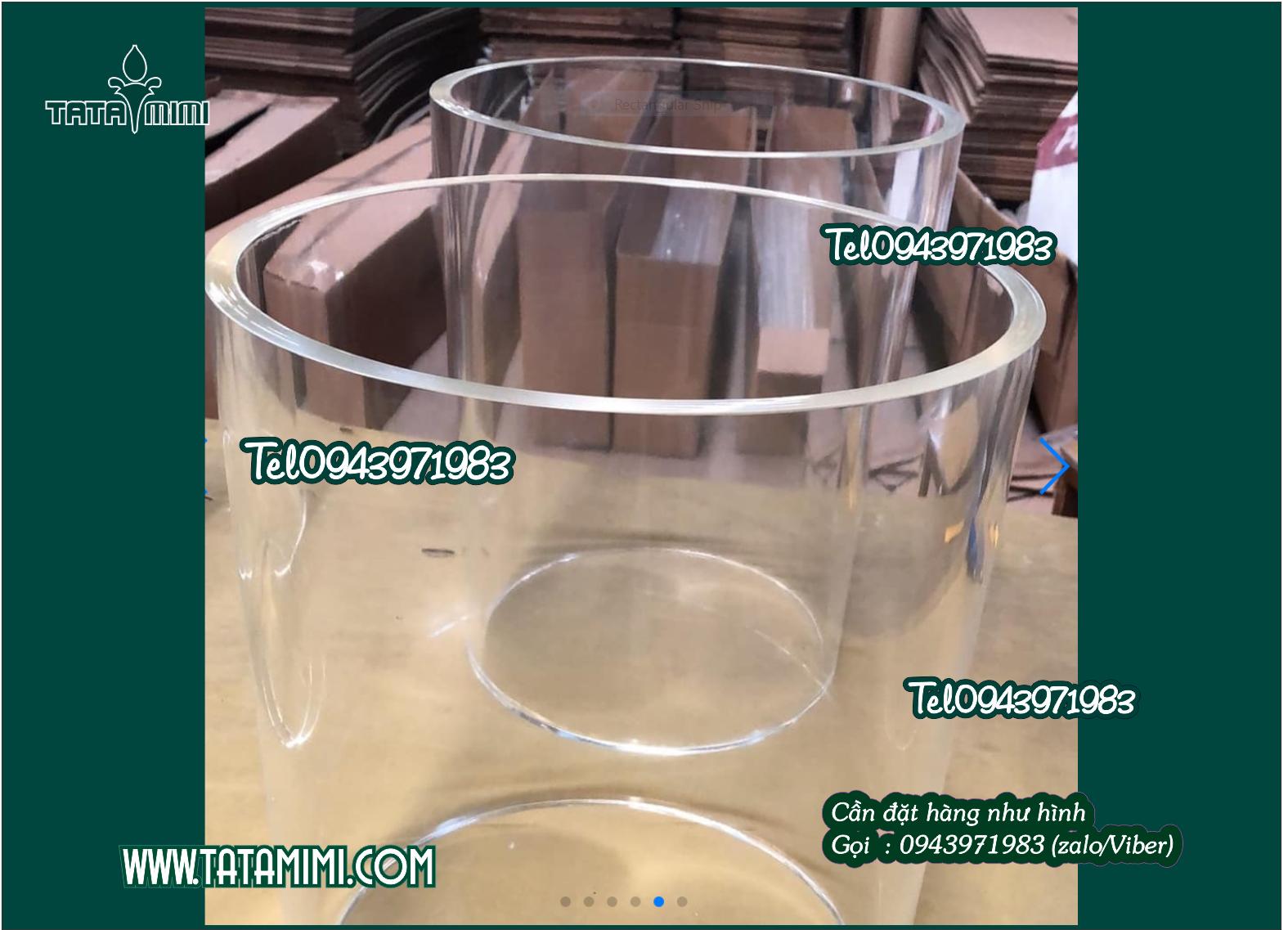 Ống mica trong đường kính lớn