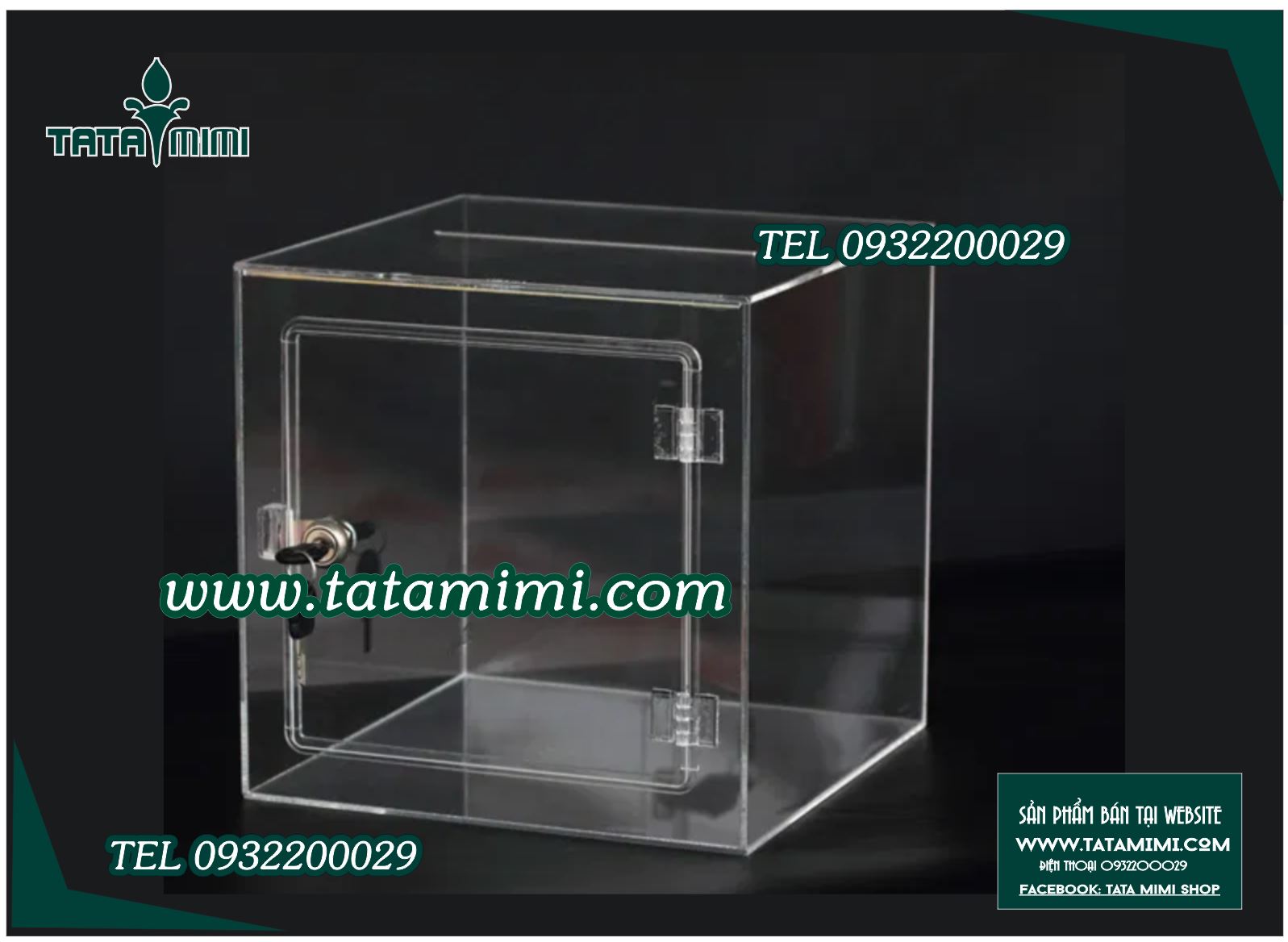 Thùng tip box từ 2 màu mica đen và trắng