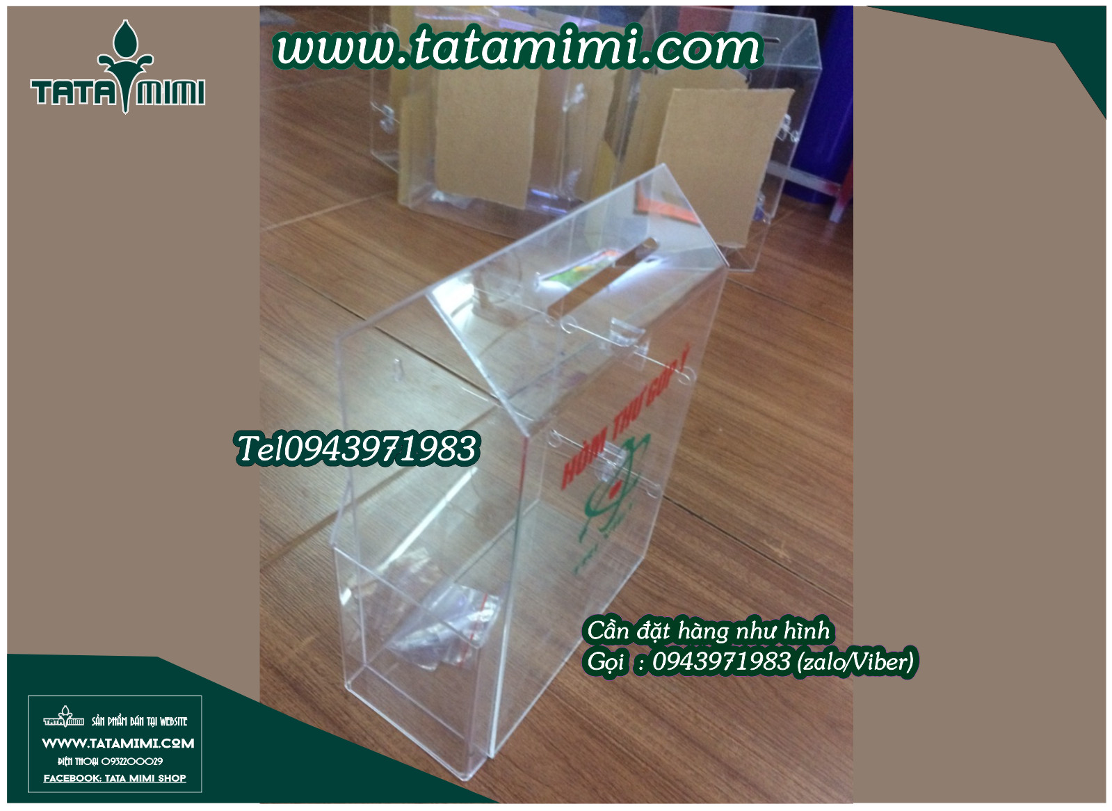 Thùng góp ý làm theo mẫu