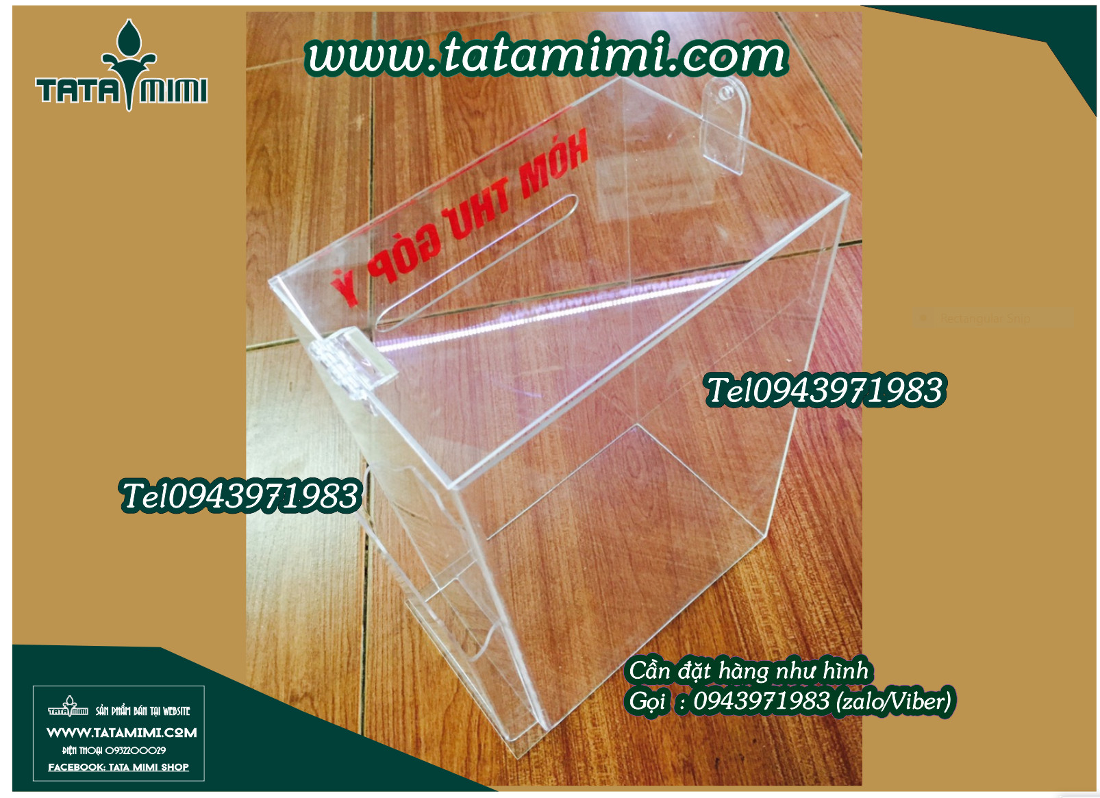 Thùng góp ý làm theo mẫu