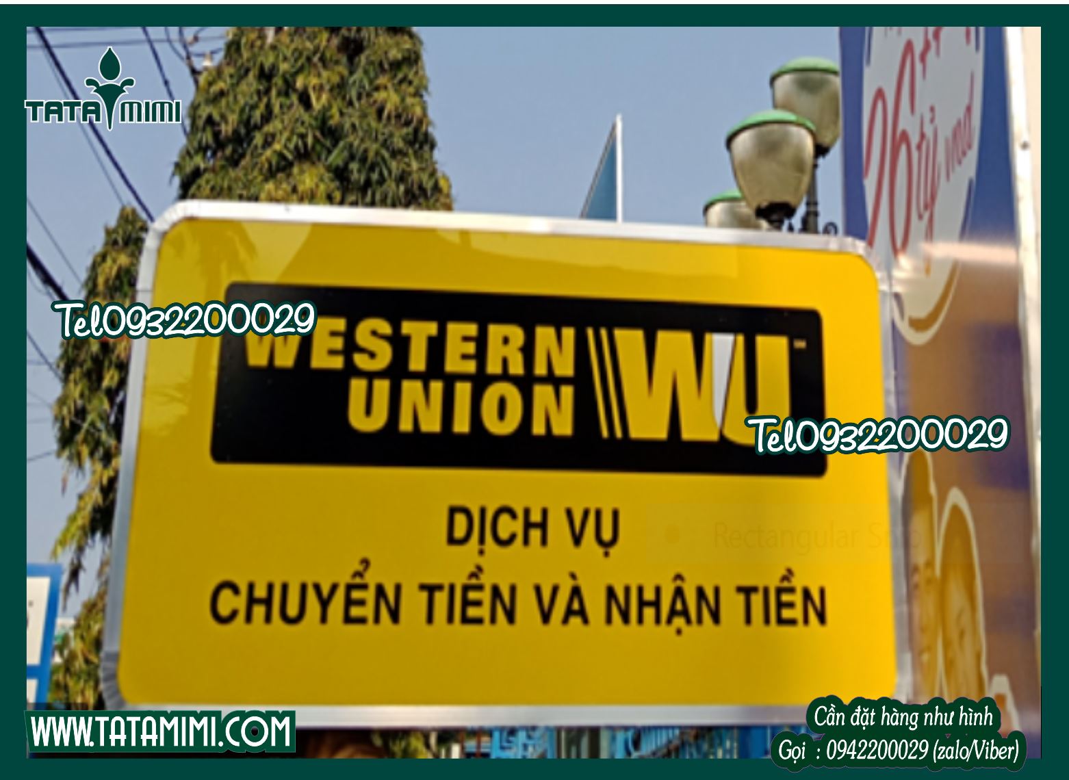 Hộp đèn Western Union, Biển western Union