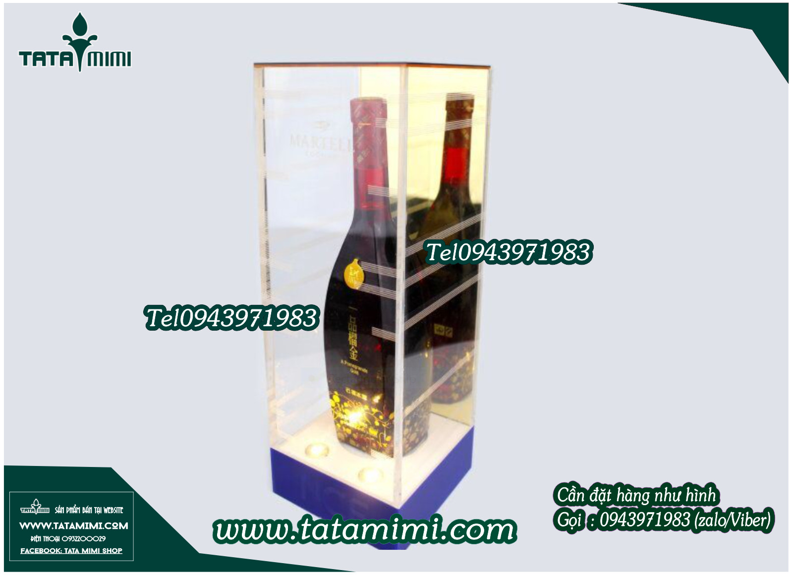 Hộp mica bọc chai rượu 