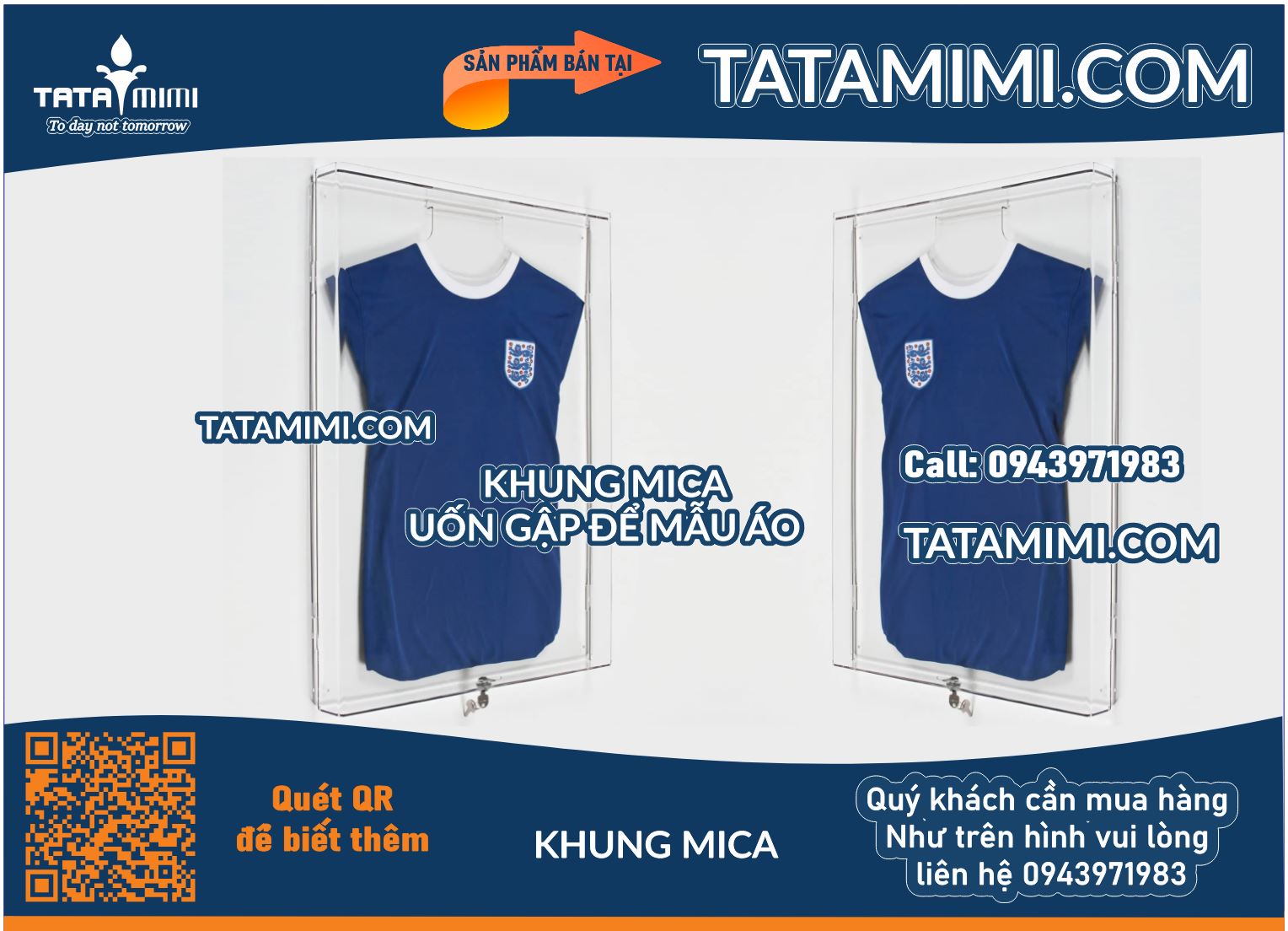 Mẫu khung mica để simple áo treo tường đẹp ( Khung mica để áo treo tường)