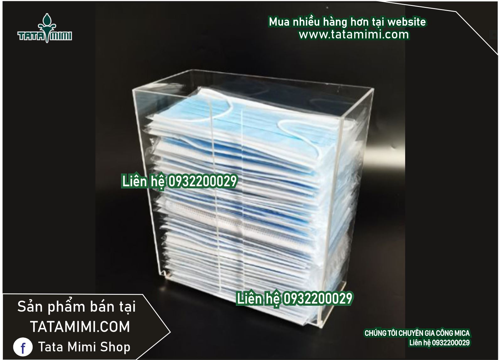 Hộp để khẩu trang treo tường