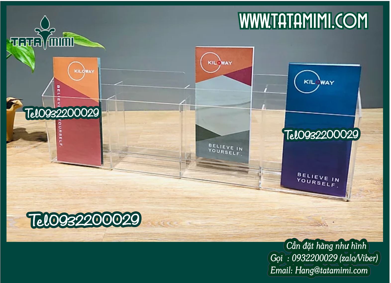 Kệ Tờ Rơi Mica để bàn nhiều ngăn siêu rẻ