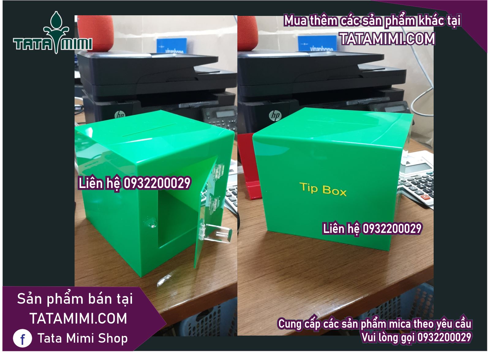 Thùng tip box với màu mica ưa chuộng 