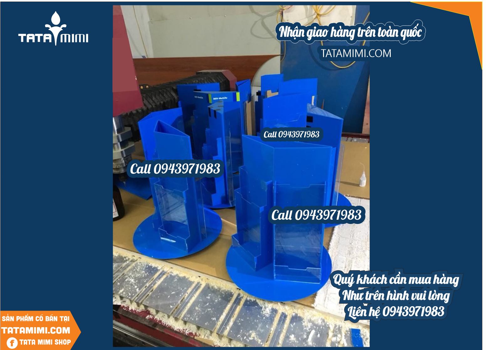 Kệ xoay ba mặt hay làm bốn mặt