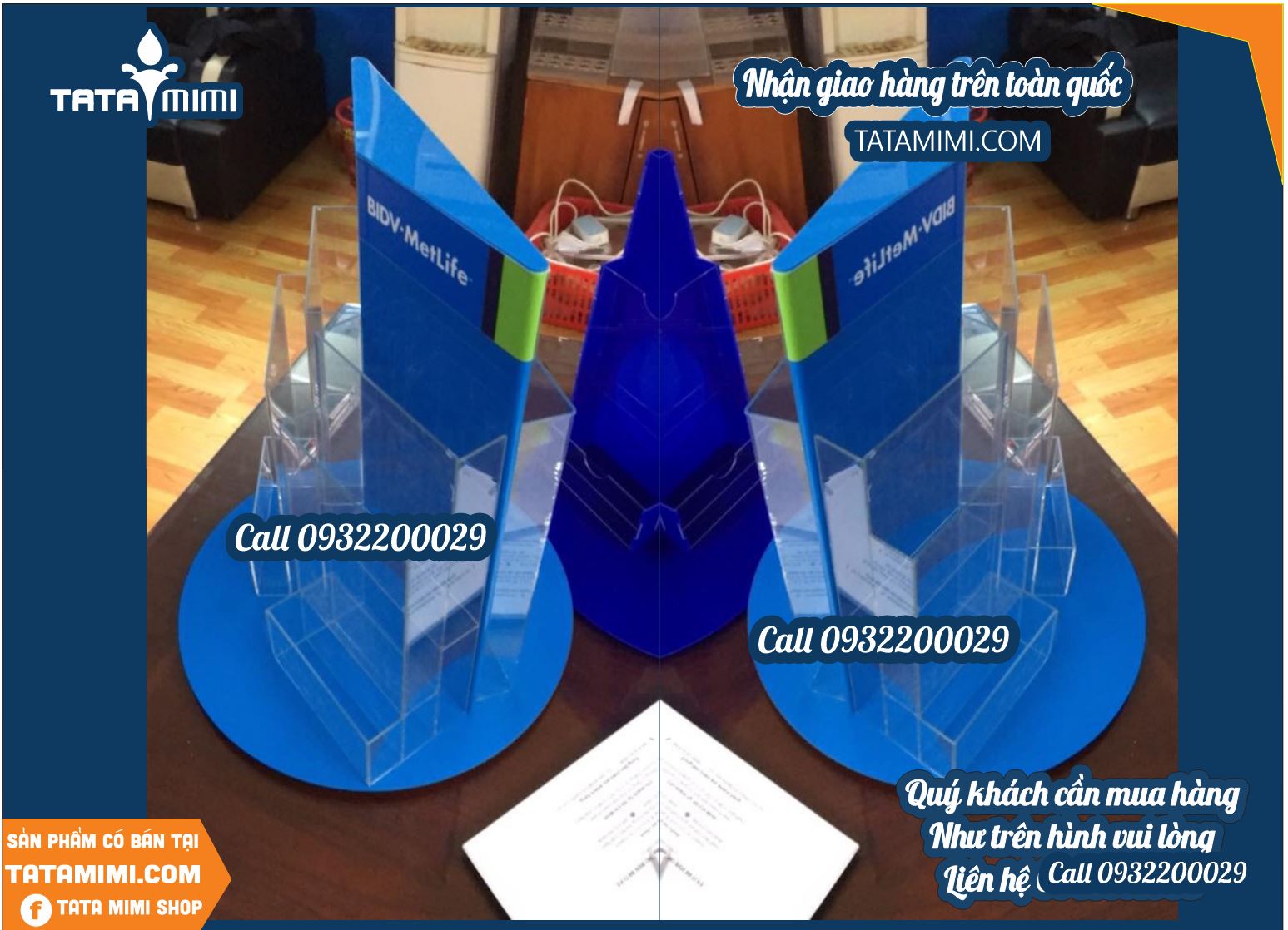 Hộp đựng danh thiếp để bàn làm mấy ô đựng