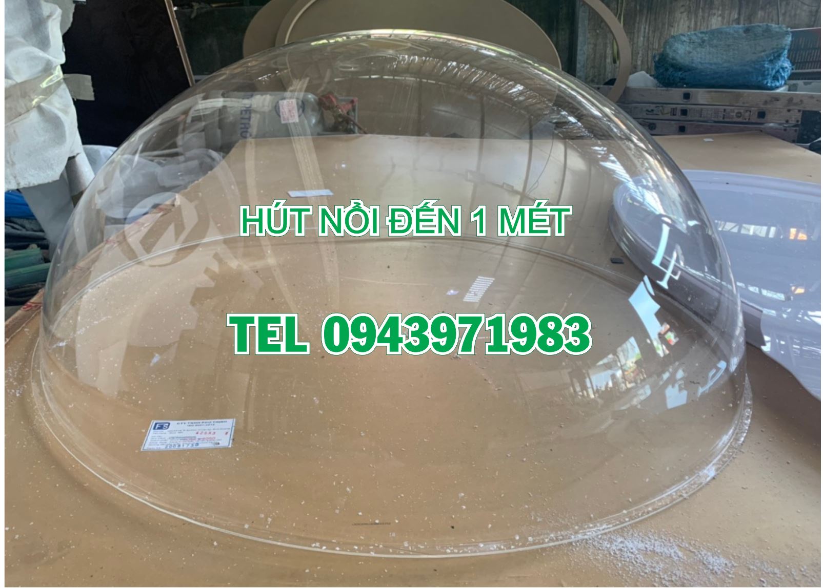 Hình ảnh hút nổi 1\2 quả cầu từ mica