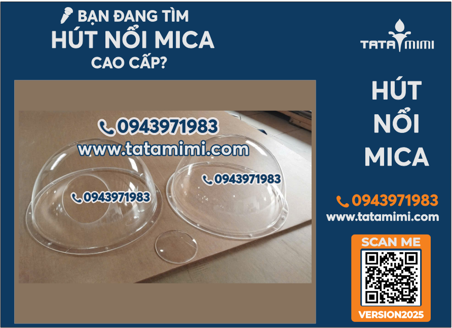 Hút nổi mica lồng cầu mica