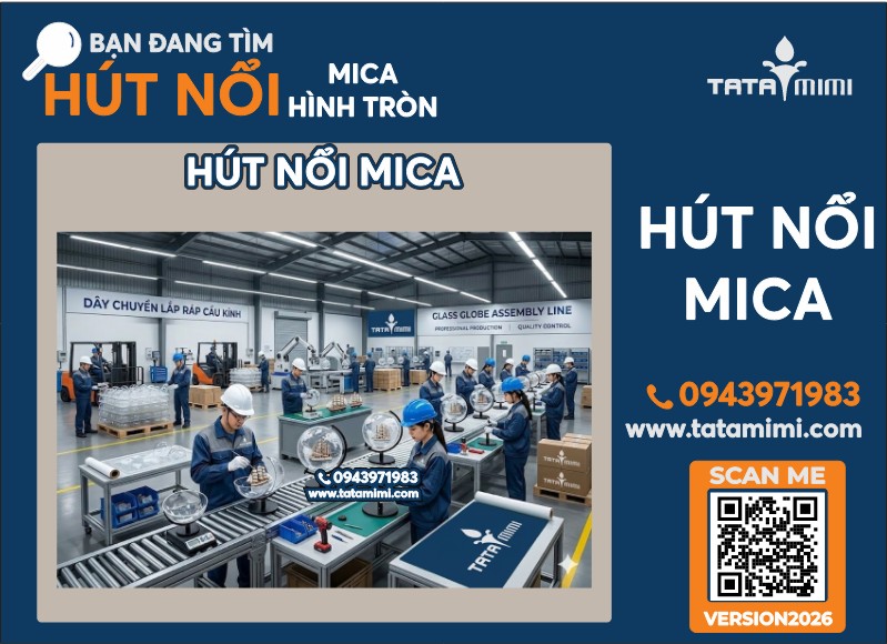 Hút nổi bán cầu mica 60cm, 80cm, 99cm 1 mét, nhận hút nổi mica theo yêu cầu.