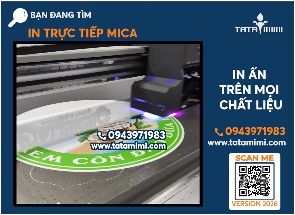 In ấn trên mica theo yêu cầu, in UV mica đẹp tại Hà Nội TP HCM