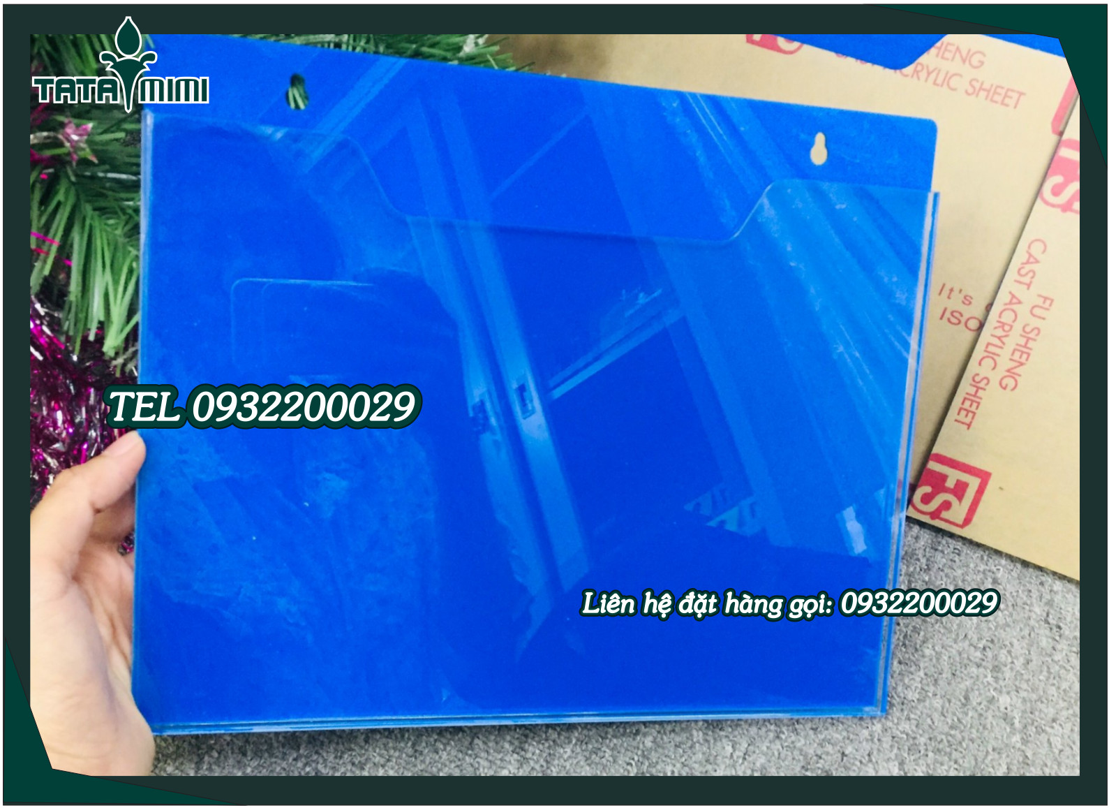 Biển checklist treo tường màu xanh coban