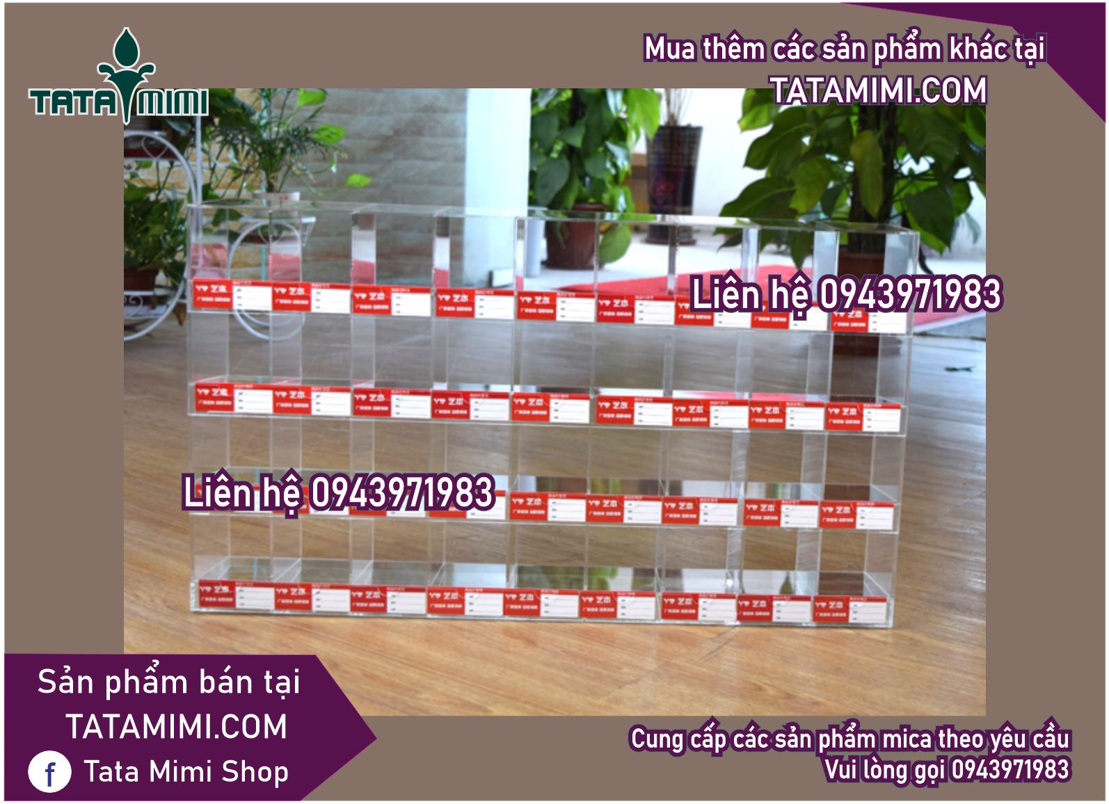 Kệ trưng bày làm theo kích thước sản phẩm