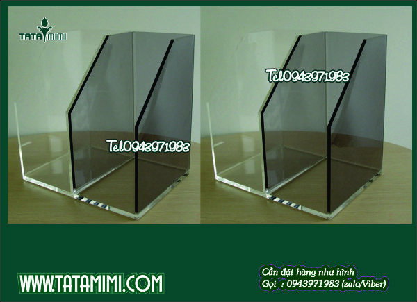 Các kích thước kệ sách mica 