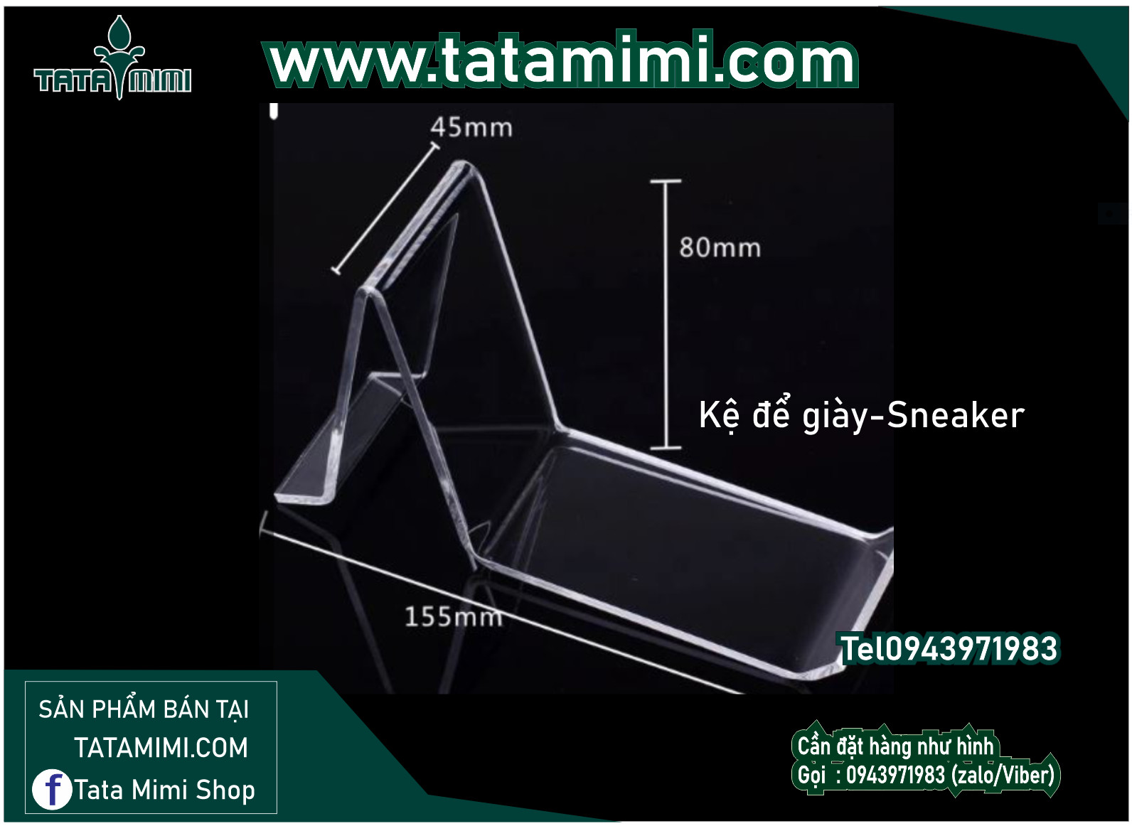 Kệ đựng giày-kệ ví làm từ mica dày 3mm