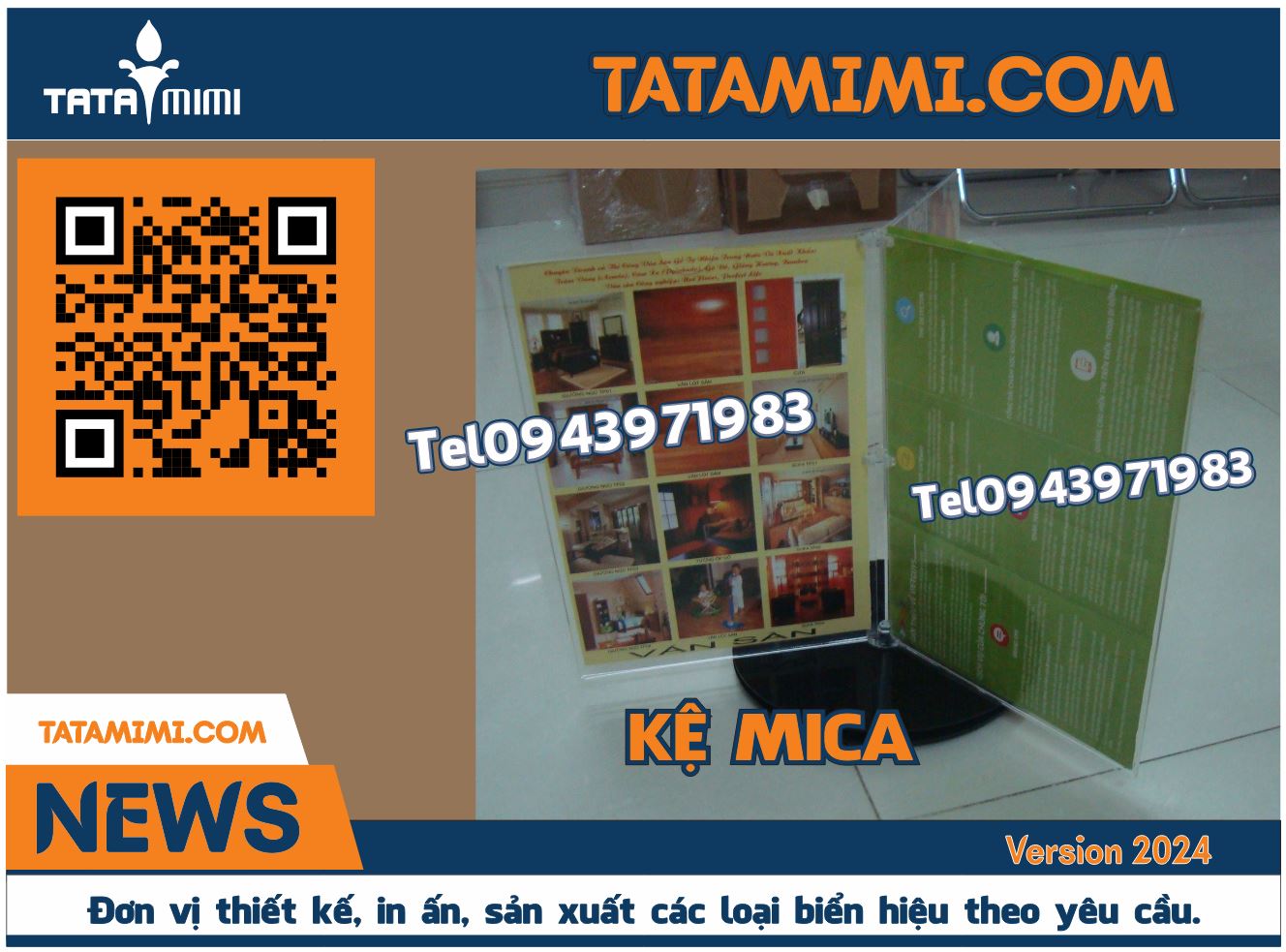 Tận Dụng Không Gian Hiệu Quả với Kệ Mica 3 Mặt Xoay A5