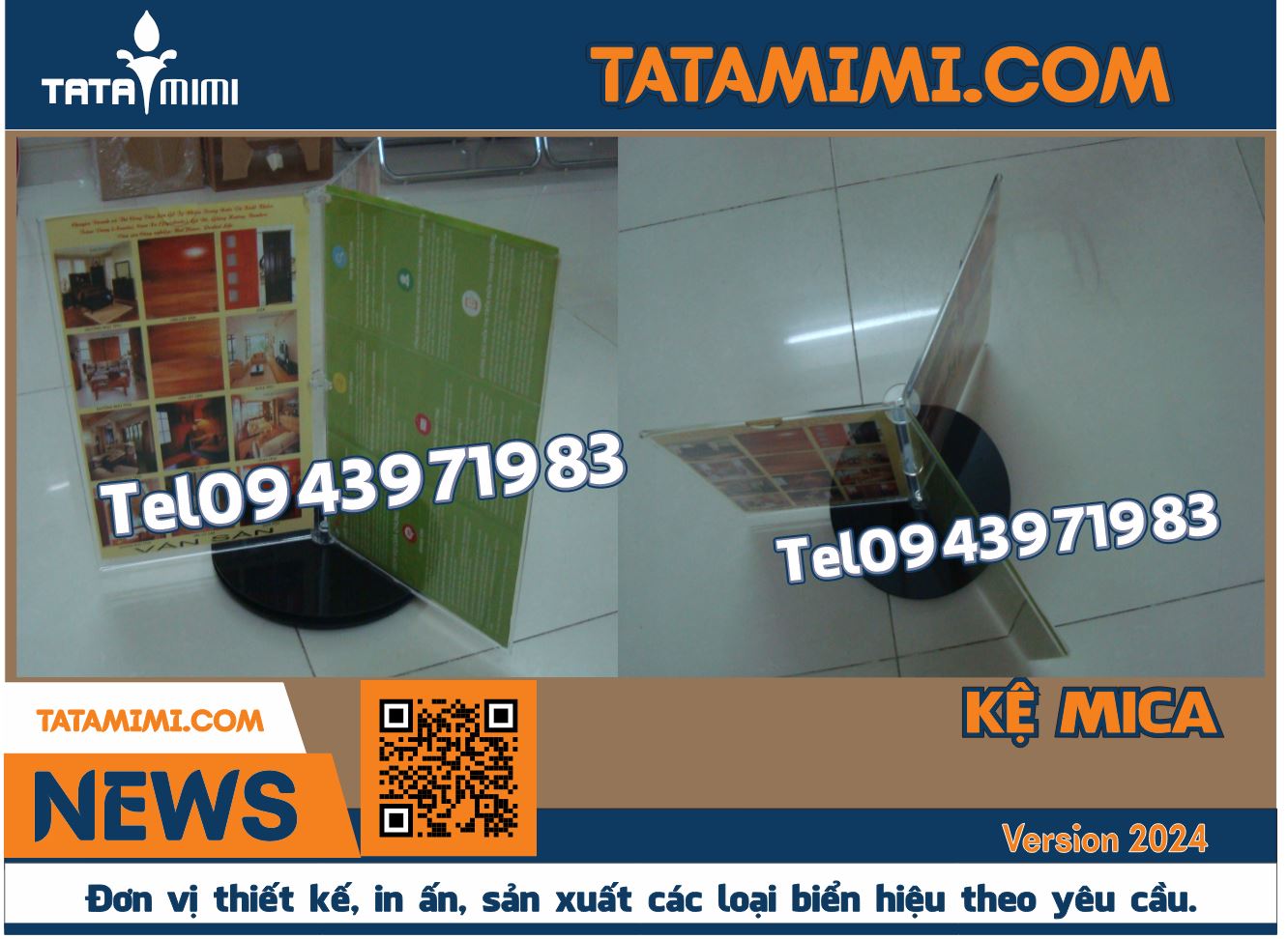 Tận Dụng Không Gian Hiệu Quả với Kệ Mica 3 Mặt Xoay A5