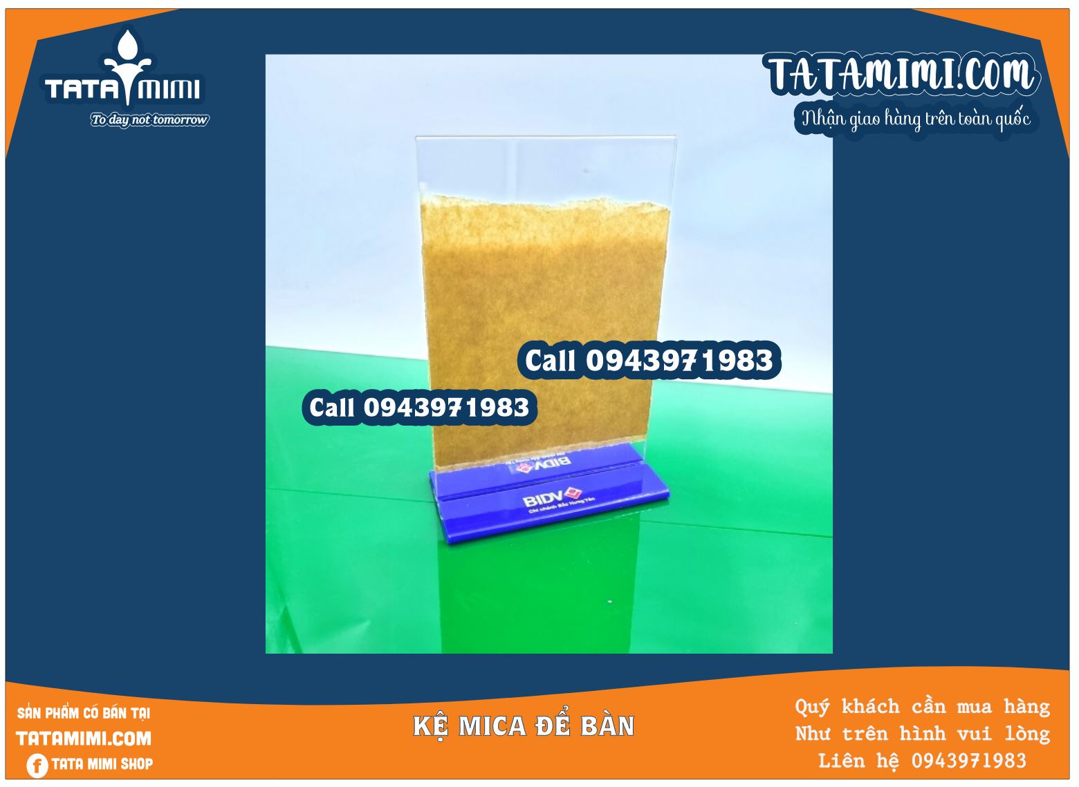 Kệ mica xoay ngân hàng BIDV