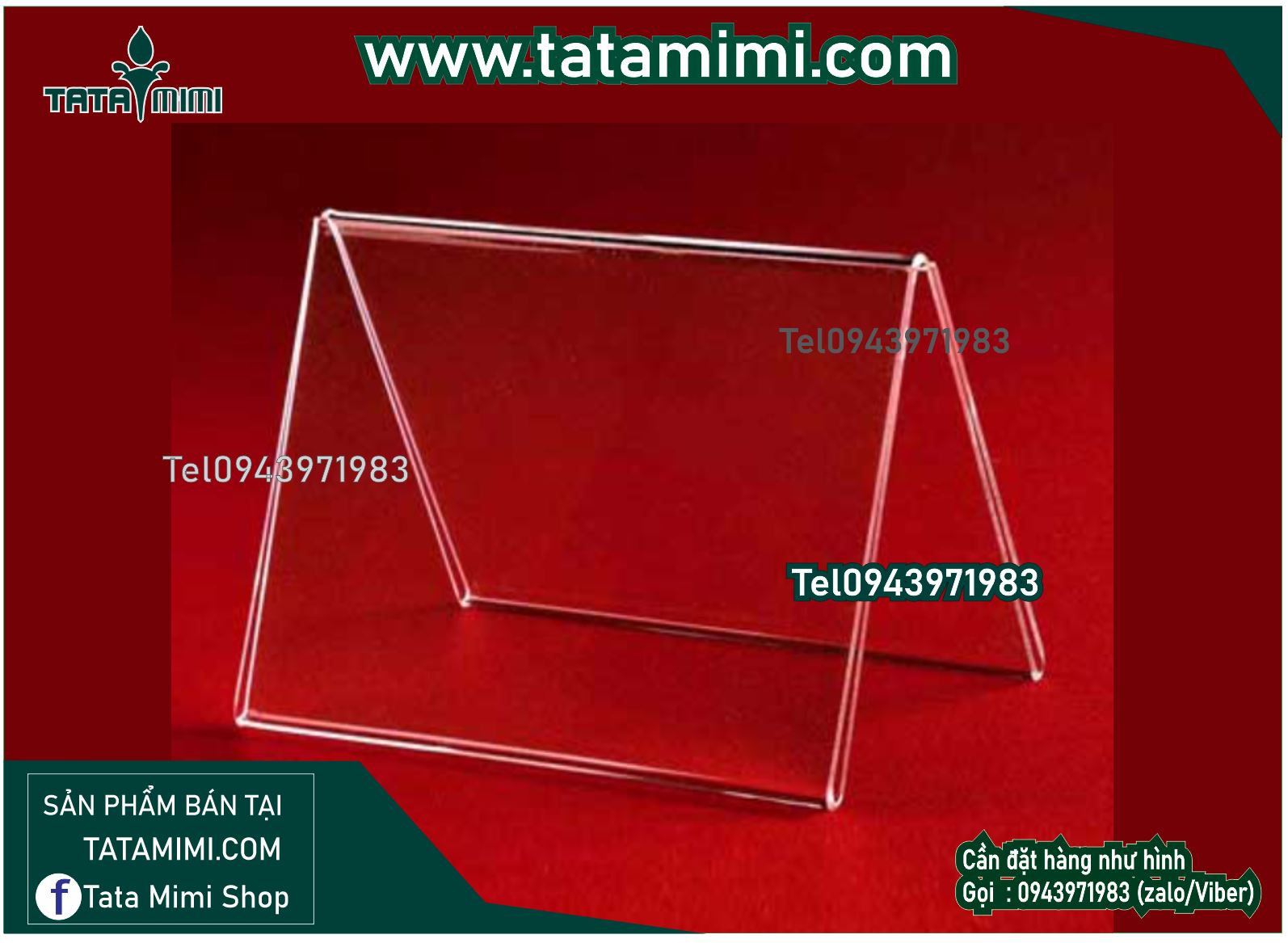 Biển chữ A làm từ mica trong suốt