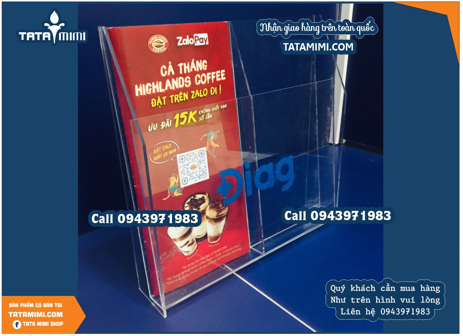 Kệ mica để bàn từ 2 tầng trở lên