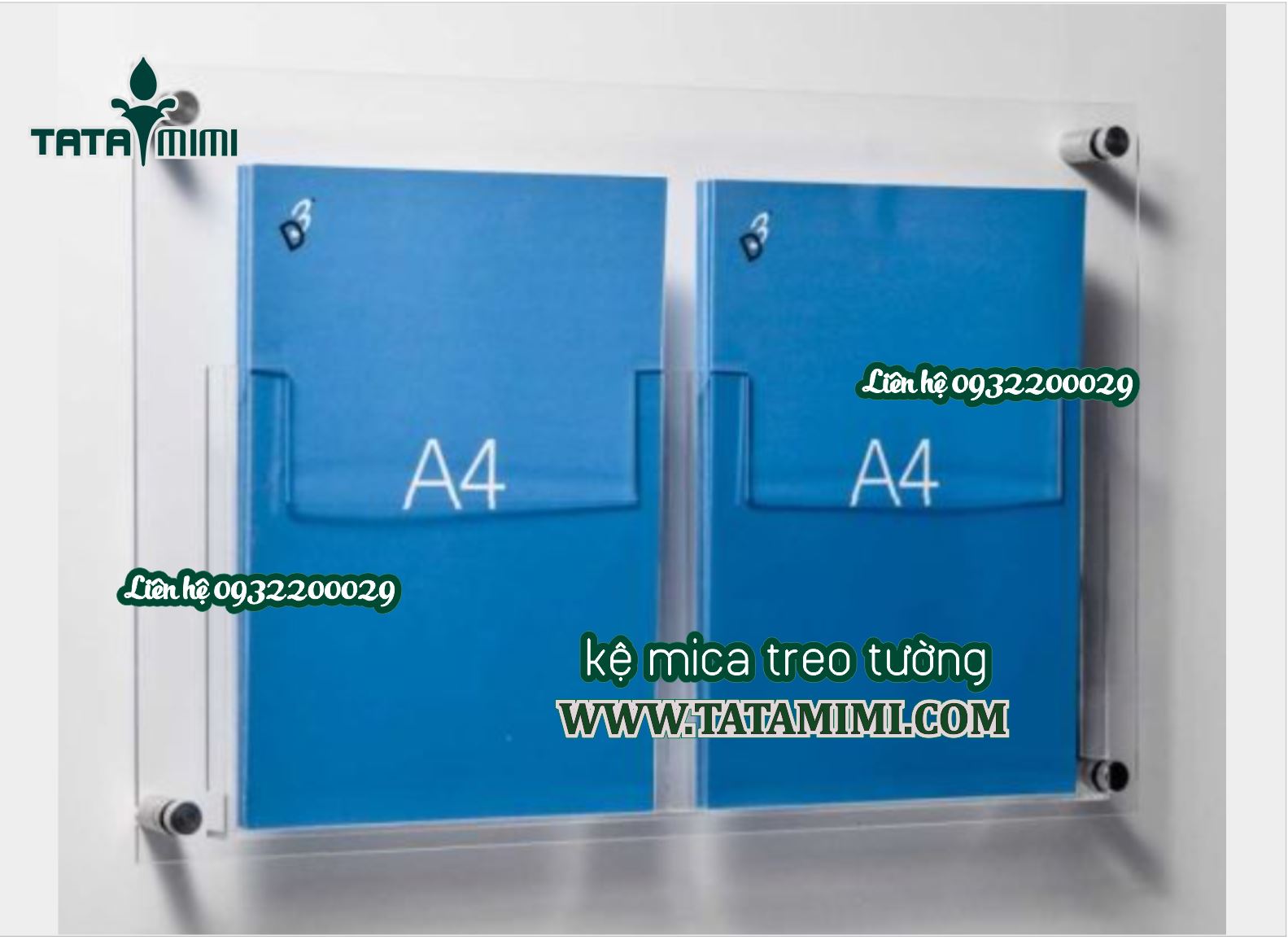 Các mẫu kệ treo tường mica 