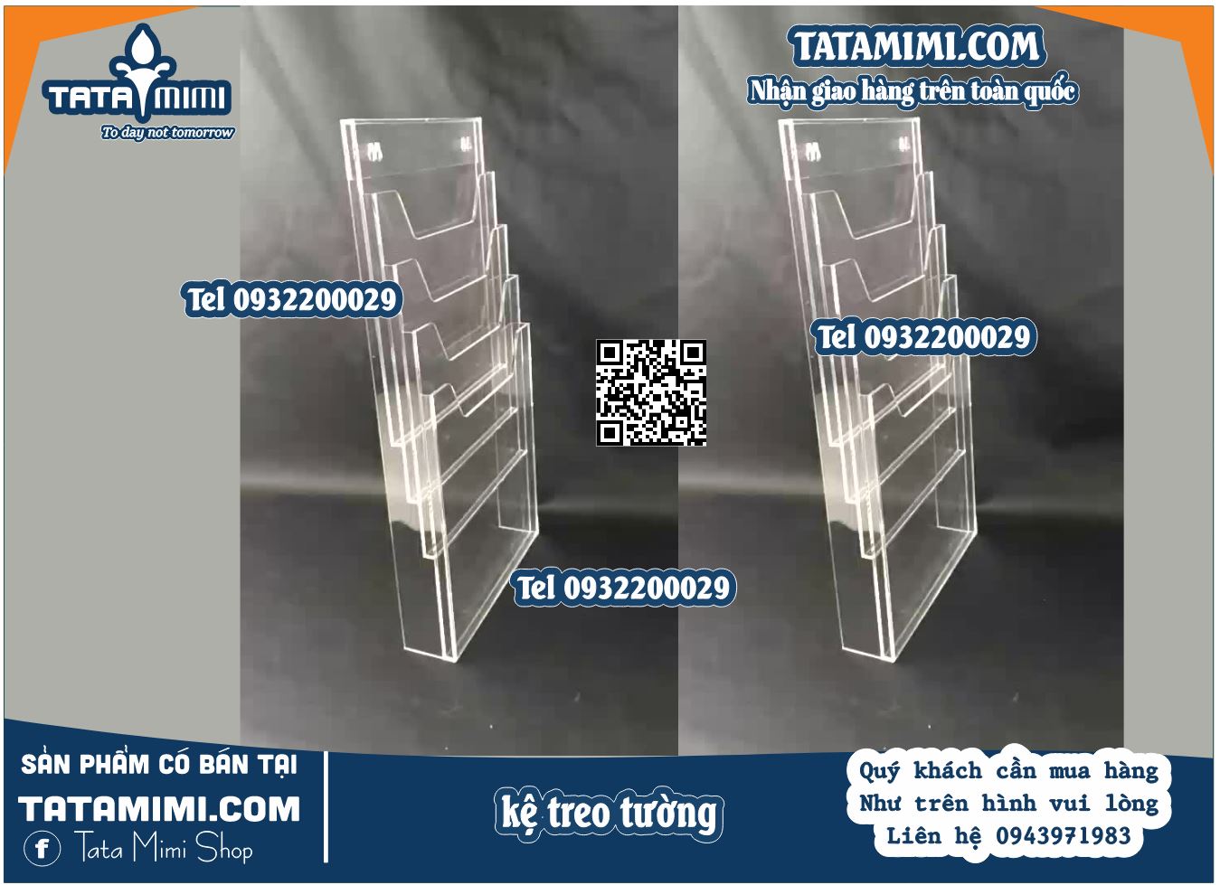 Hộp mica đựng giấy treo tường theo khổ giấy