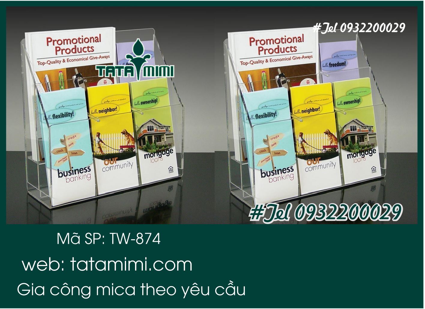 Kệ mica để bàn