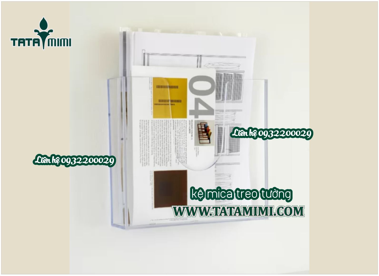 Chuyên sản xuất Kệ Tờ Rơi Brochure Mica để bàn