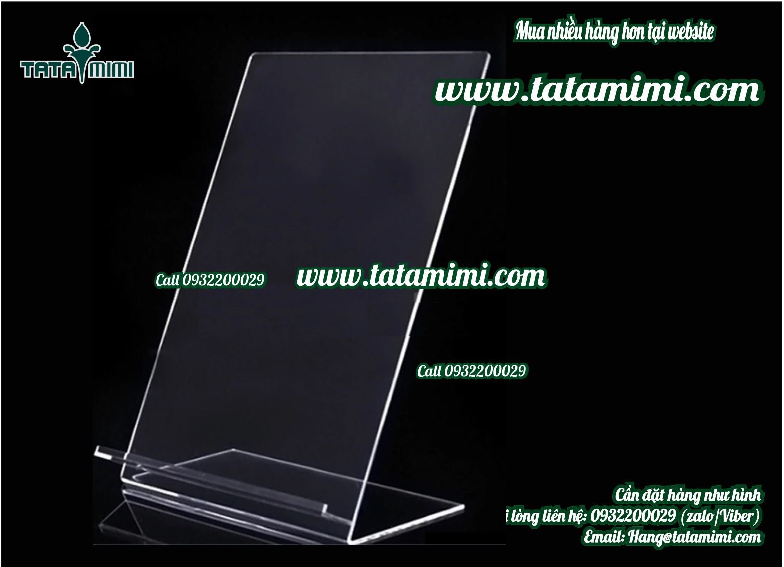 Kệ mica để bàn để tạp chí, để bằng khen, để sách