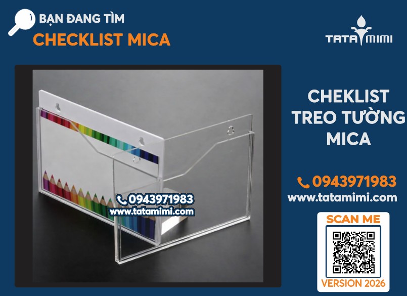 Kệ Checklist A4 Ngang Mica Trong Có Sẵn 40 Cái Giao Hàng Ngay