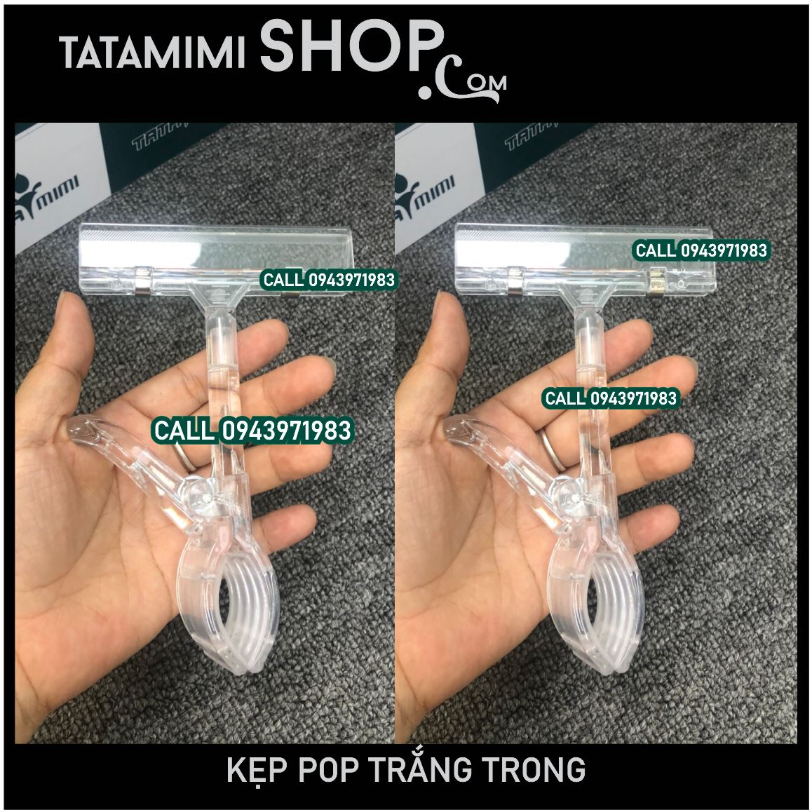 Kẹp pop hình ngón tay trắng trong trắng sữa