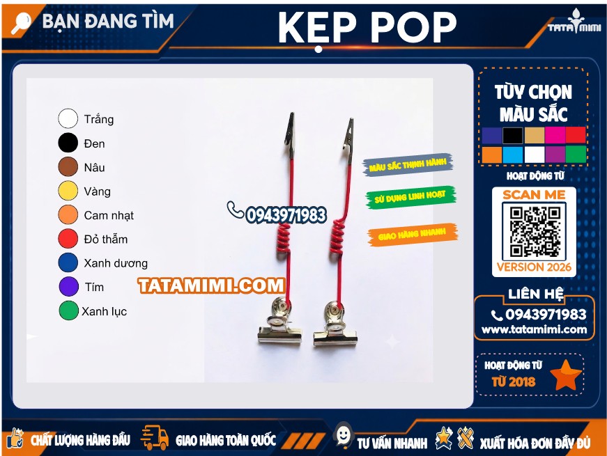 Kẹp POP Lò Xo Dây Xoắn 20cm