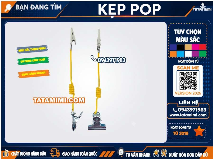 Kẹp POP Lò Xo Dây Xoắn 20cm