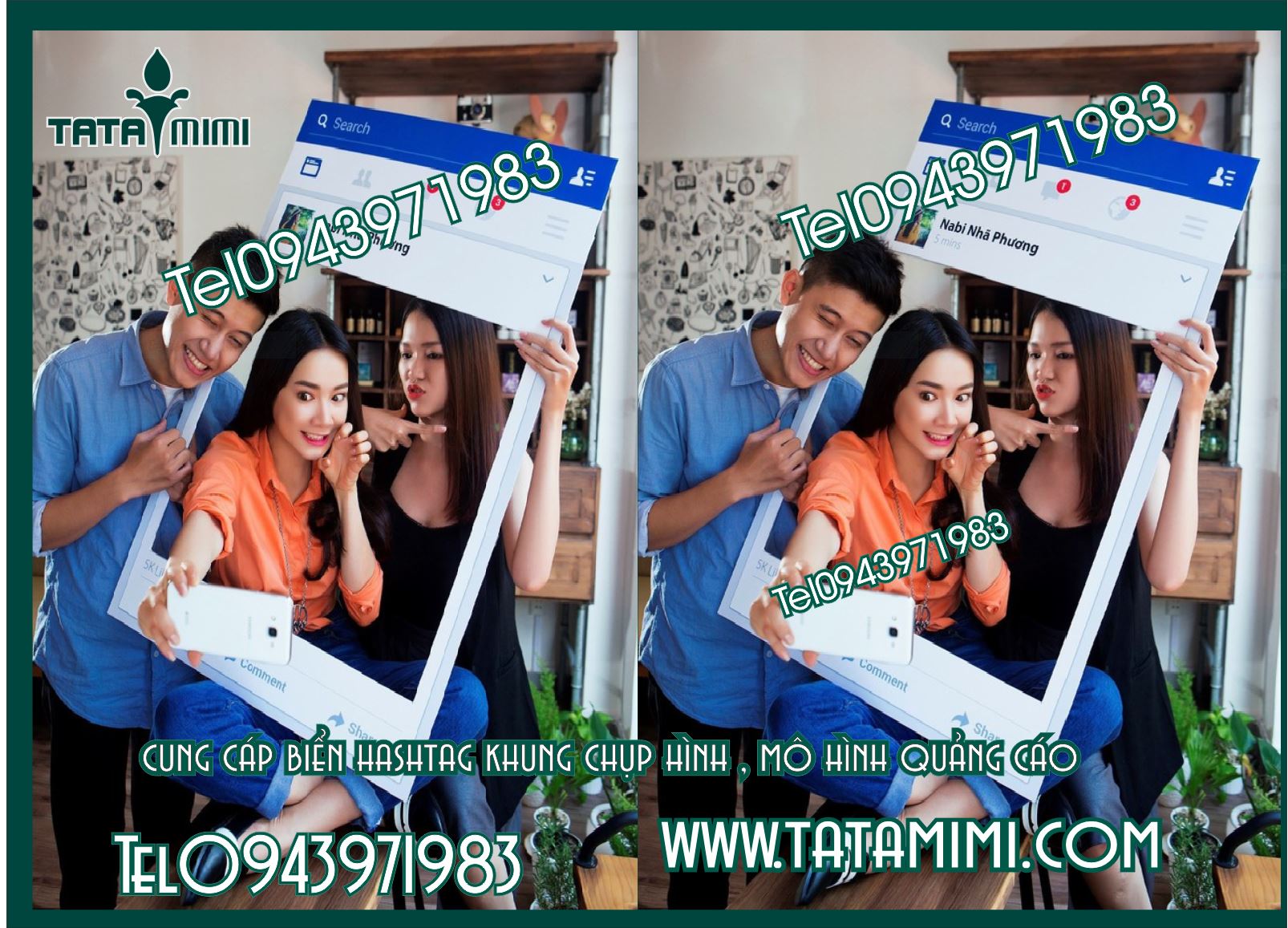 In Bảng quảng... - Hashtag cầm tay - Bảng quảng cáo cầm tay
